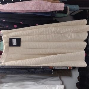 French Mason textured pleated skirt